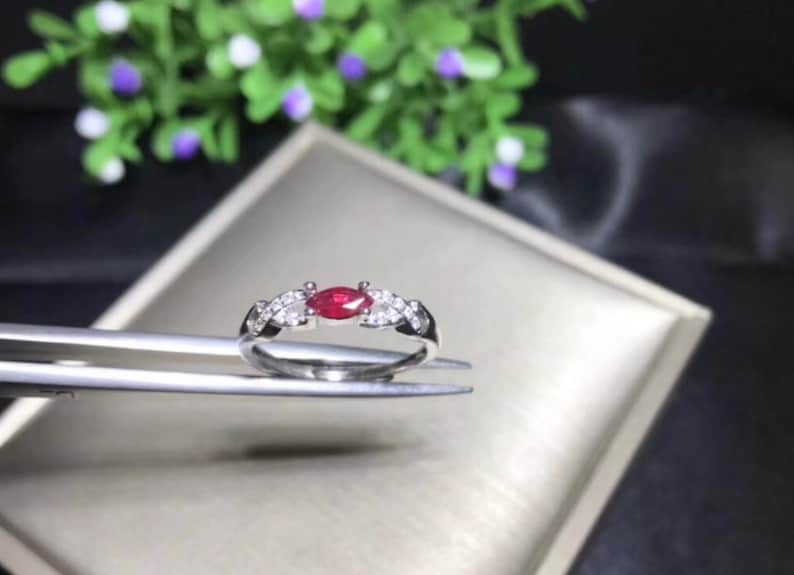 Ring 925 Silver Ruby 0.50 ct