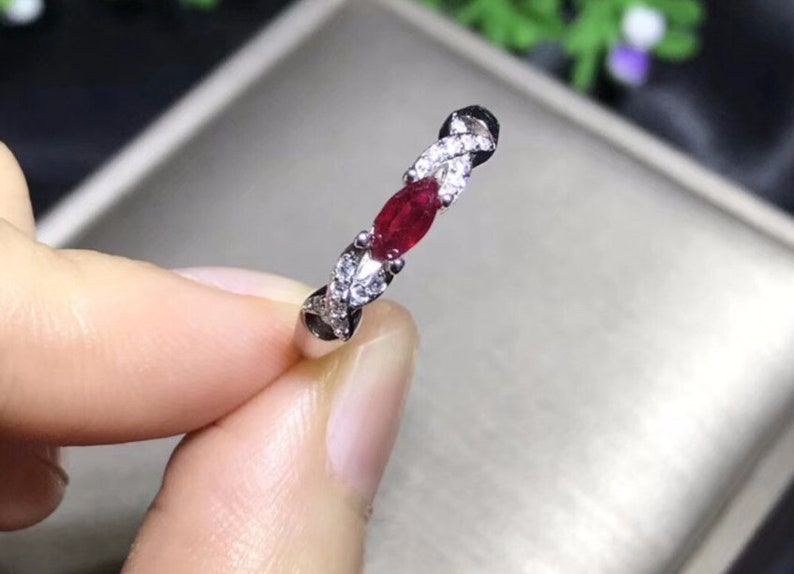 Ring 925 Silver Ruby 0.50 ct