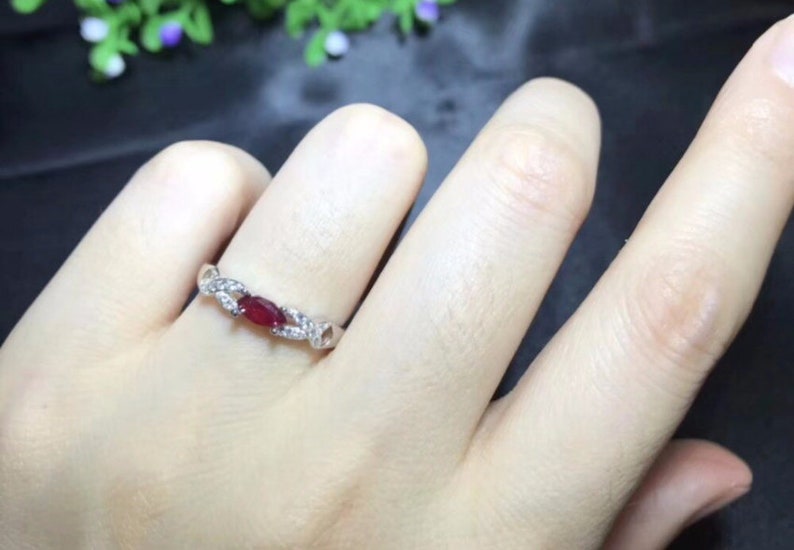 Ring 925 Silver Ruby 0.50 ct