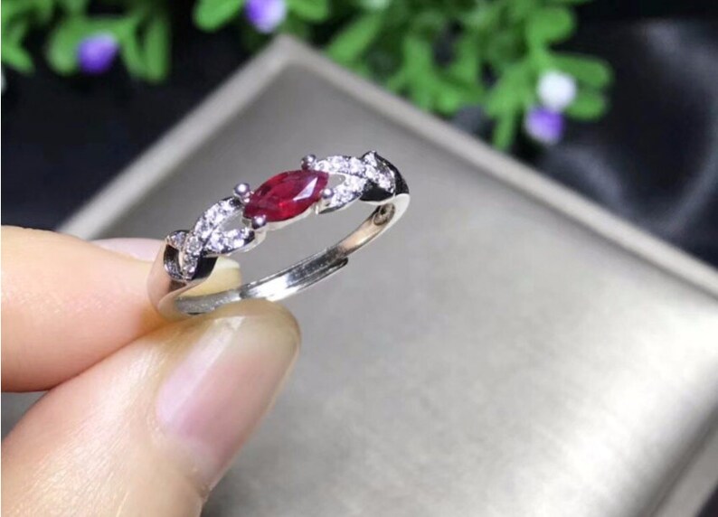 Ring 925 Silver Ruby 0.50 ct