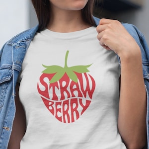 Strawberry Shirt, Kawaii Shirt, Strawberry Print, Y2K Shirt, Strawberry Crewneck, Strawberry Top, Aesthetic Clothes, Kawaii Strawberry