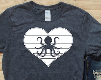 Octopus Love Shirt - Octopus T-Shirt Gift - Octopus - Ocean Animal - Octopus Gift - Beach Shirt