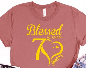 God Blessed 70th Birthday Shirt, 70th Birthday, 70th Birthday Gift, 70th Birthday Dad, 70th Birthday Gift for Mom, 70th Birthday Ideas
