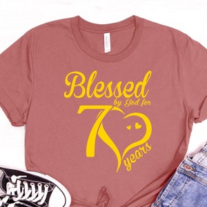God Blessed 70th Birthday Shirt, 70th Birthday, 70th Birthday Gift, 70th Birthday Dad, 70th Birthday Gift for Mom, 70th Birthday Ideas