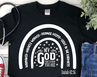 Waymaker Shirt - Verse Shirt - Waymaker Rainbow - Bible Verse Shirt - Spiritual Shirts - Religion Shirt - Miracle Worker Shirt - Waymaker