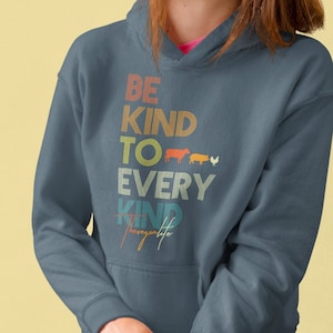 Be Kind Vegan Hoodie - Vegan Hoodie - Vegan Gift - Plant Based Hoodie - Funny Vegan - Vegan Hoodie - Vegan Food - Vegan Life - Vegan Sweater