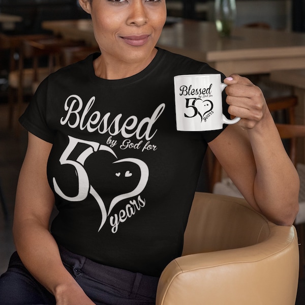 Blessed By God for 50 Years Shirt - Mom 50th Birthday - 50th Birthday Shirt - 50th Bday Tee Shirts - 50th Birthday Gifts - 50th bday