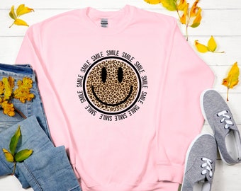 【GRAVER】22FW★ Leopard Hero Smile Sweatshirt Designer fashion, Seoul-fully created | W Concept
