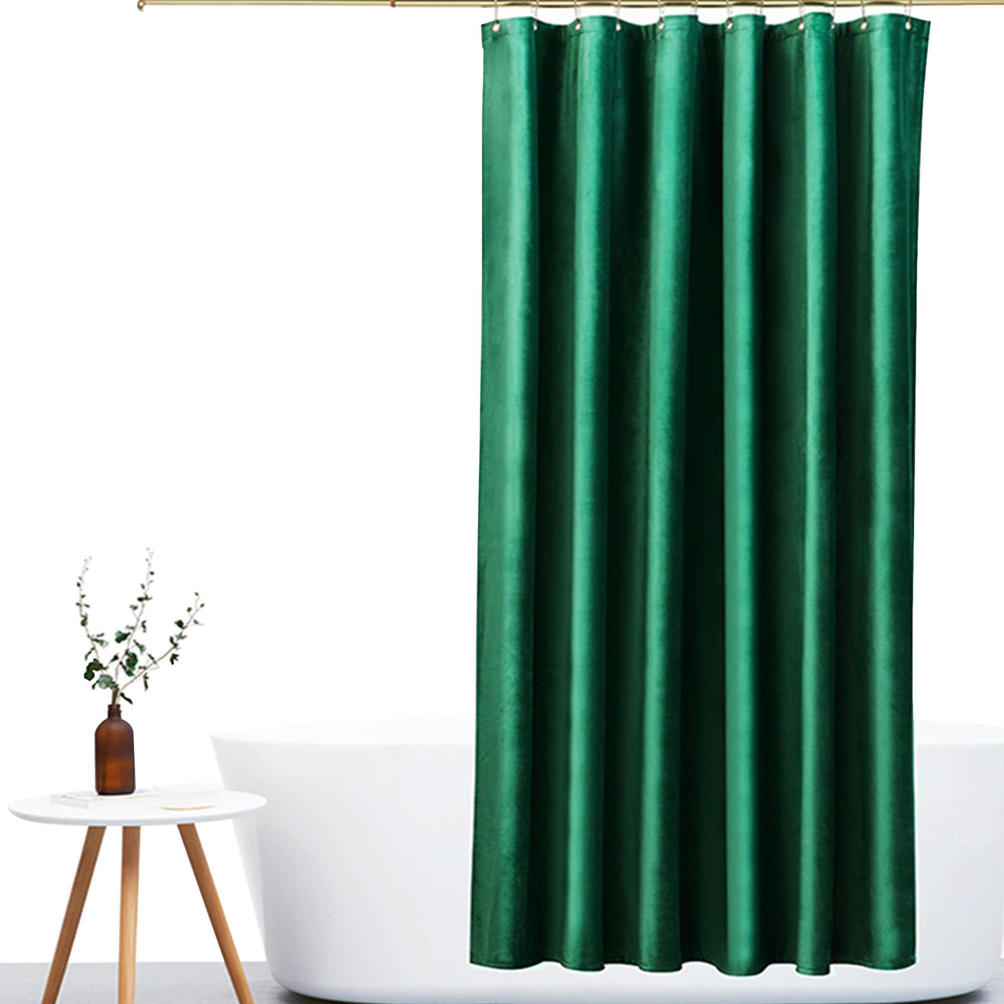 Light Green Velvet Shower Curtain Modern Shower Curtain for Etsy