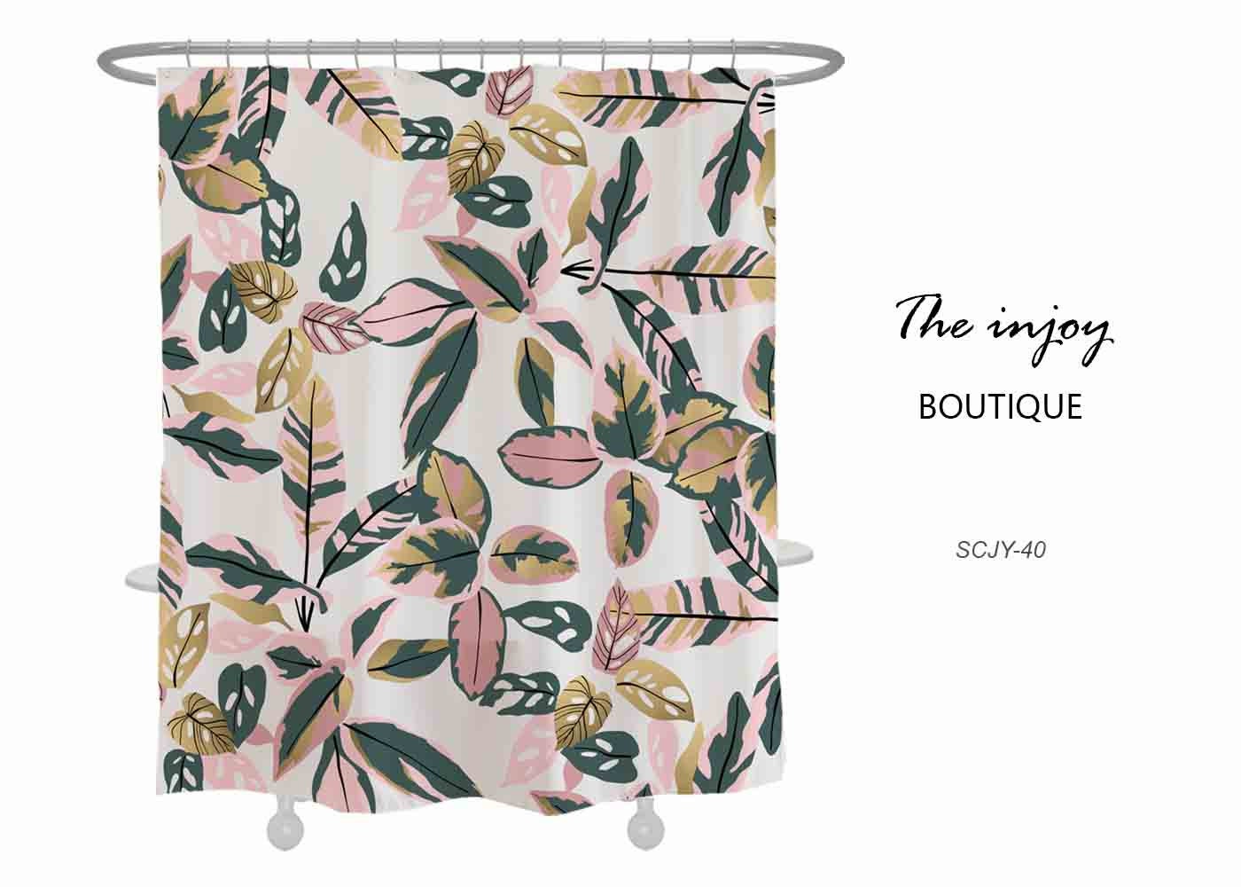 Colorful Leaves Shower Curtain for Bathroom Tropical Etsy