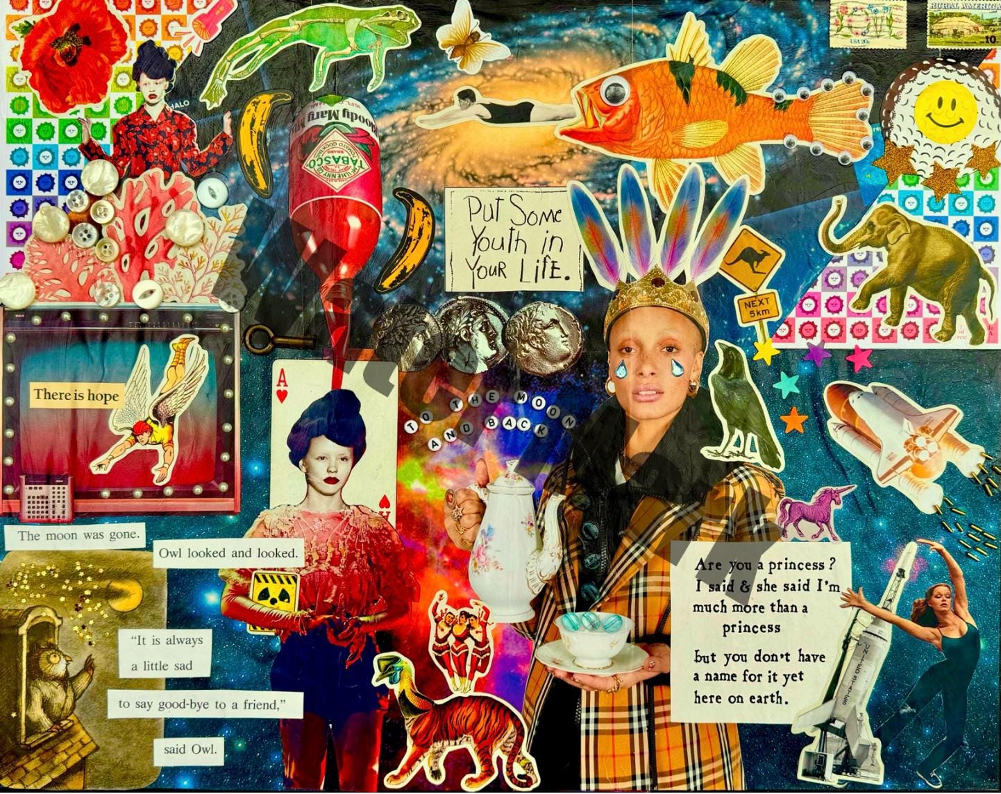 Collage Art Print--Space, Surreal, Trippy