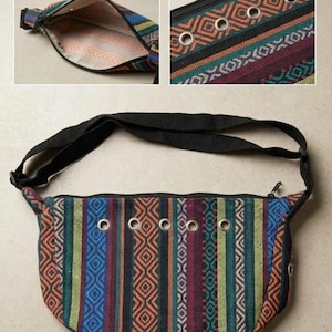 Tribal Pattern Reptile Carriers, Small Pet Bags, Traveling, Adventure, Crossbody Fanny Pack Reptile Carriers