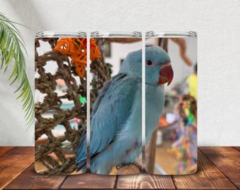 20 oz Custom Pet Bird Tumbler – Personalized Stainless Steel Tumbler with Your Bird's Photo