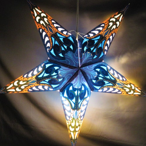 Star Paper Lantern Pink Light Lantern Paper Folding Lamp Etsy