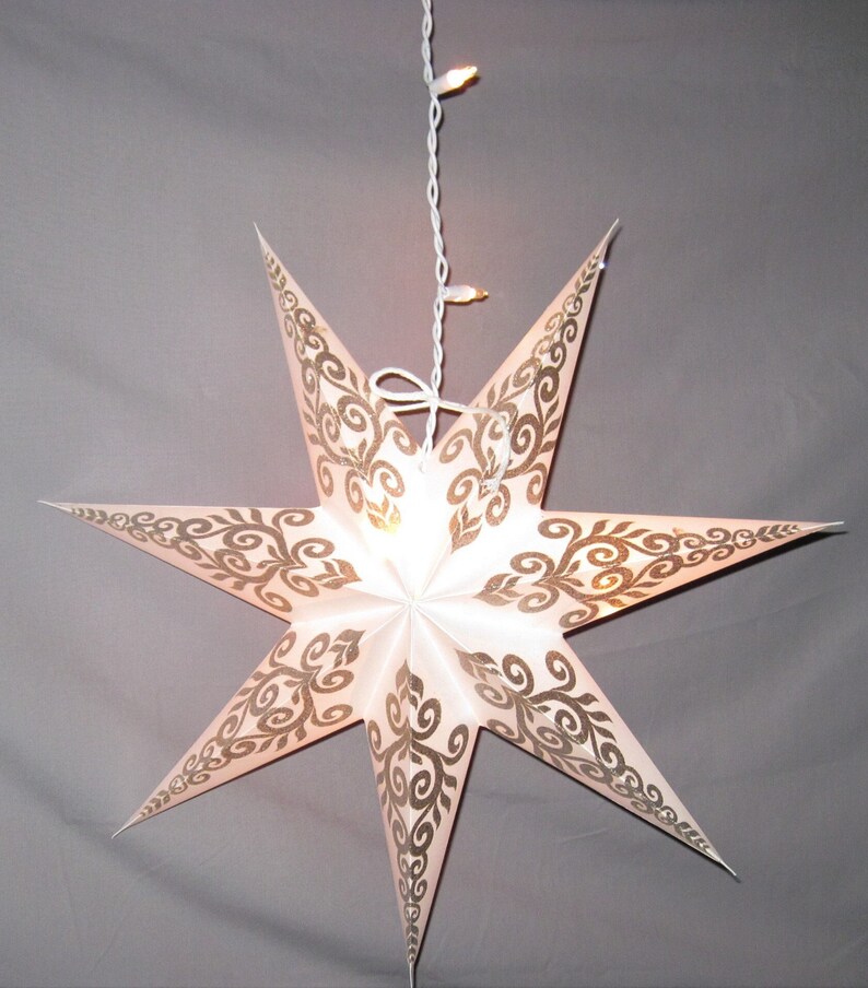 Star Mini White Silver Glitter Sales of SALE items from new works Light Lantern Design Paper S National products