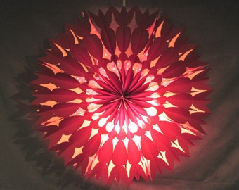 SALE  Snowflake Light  Red Folding Paper Lantern Light