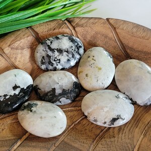 Rainbow Moonstone Worry Stone, Pocket Stone, Carry Stone