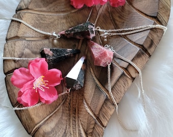 Rhodonite Pendulum: Heart Chakra Dowsing Tool
