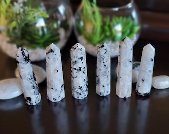 Rainbow Moonstone Standing Point, Obelisk, Tower, Rainbow Moonstone Crystal, Healing Crystal, Faceted Point