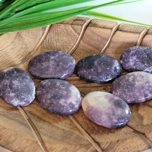 Lepidolite Worry Stone, Carry Stone, Pocket Stone, Lepidolite Healing Stone, Healing Crystal