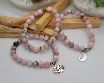 Pink Opal Bracelet, Pink Opal Stretch Bracelet, 8mm Pink Opal Bracelet, Pink Opal Crystal, Healing Bracelet, Yoga Bracelet