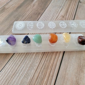 8&quot; Selenite Charging Plate, Selenite Ruler, Selenite Chakra Plate
