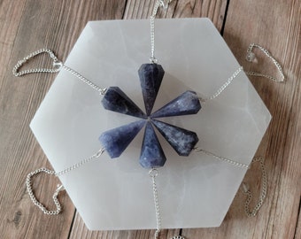 Iolite Pendulum, Dowsing Pendulum, Iolite Crystal, Crystal Pendulum