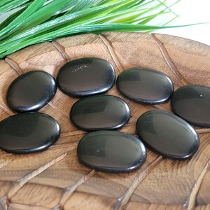 Obsidian Worry Stone, Black Obsidian Pocket Stone, Thumb Stone, Carry Stone