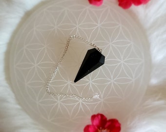 Black Tourmaline Pendulum, Tourmaline Dowsing Pendulum, Tourmaline Crystal Pendulum, Pendulum Crystal, Dowsing Pendulum, Black Pendulum