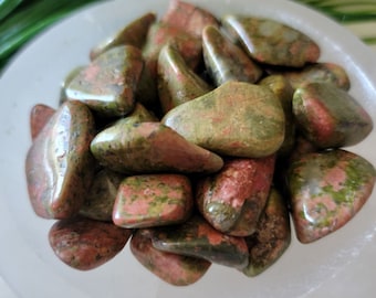 Unakite Tumbled Stone, Pocket Stone