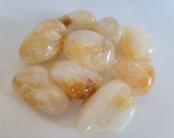 Citrine Tumbled Crystal, Citrine Tumbled Stone, Citrine Crystal, Citrine Pocket Stone, Citrine Carry Stone, Grade A Citrine