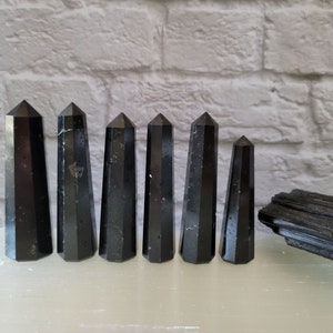 Black Tourmaline Standing Point, Obelisk, Tourmaline Point, Tourmaline Crystal, Healing Crystal, Tourmaline, Root Chakra, Tower