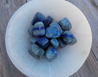 Lapis Lazuli Tumbled Stone, Lapis Lazuli Pocket Stone, Lapis Lazuli Carry Stone, Tumbled Lapis