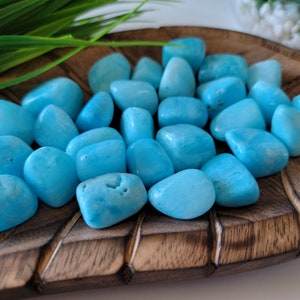 Blue Aragonite, Tumbled Blue Aragonite, Aragonite Crystal, Blue Aragonite Tumbled Stone, Blue Aragonite Tumbled Crystal