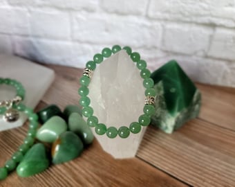 Green Aventurine Stretch Bracelet, Aventurine Crystal Bracelet, Prosperity and Abundance Bracelet, Healing Bracelet
