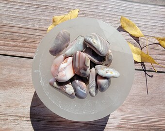 Pink Botswana Agate, Botswana Pink Agate, Pink Agate, Gray Agate, Tumbled Botswana Agate