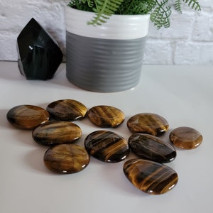 Tiger Eye Worry Stone, Carry Stone, Pocket Stone