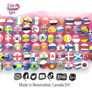 1.25in & 2.25in Flags of the world