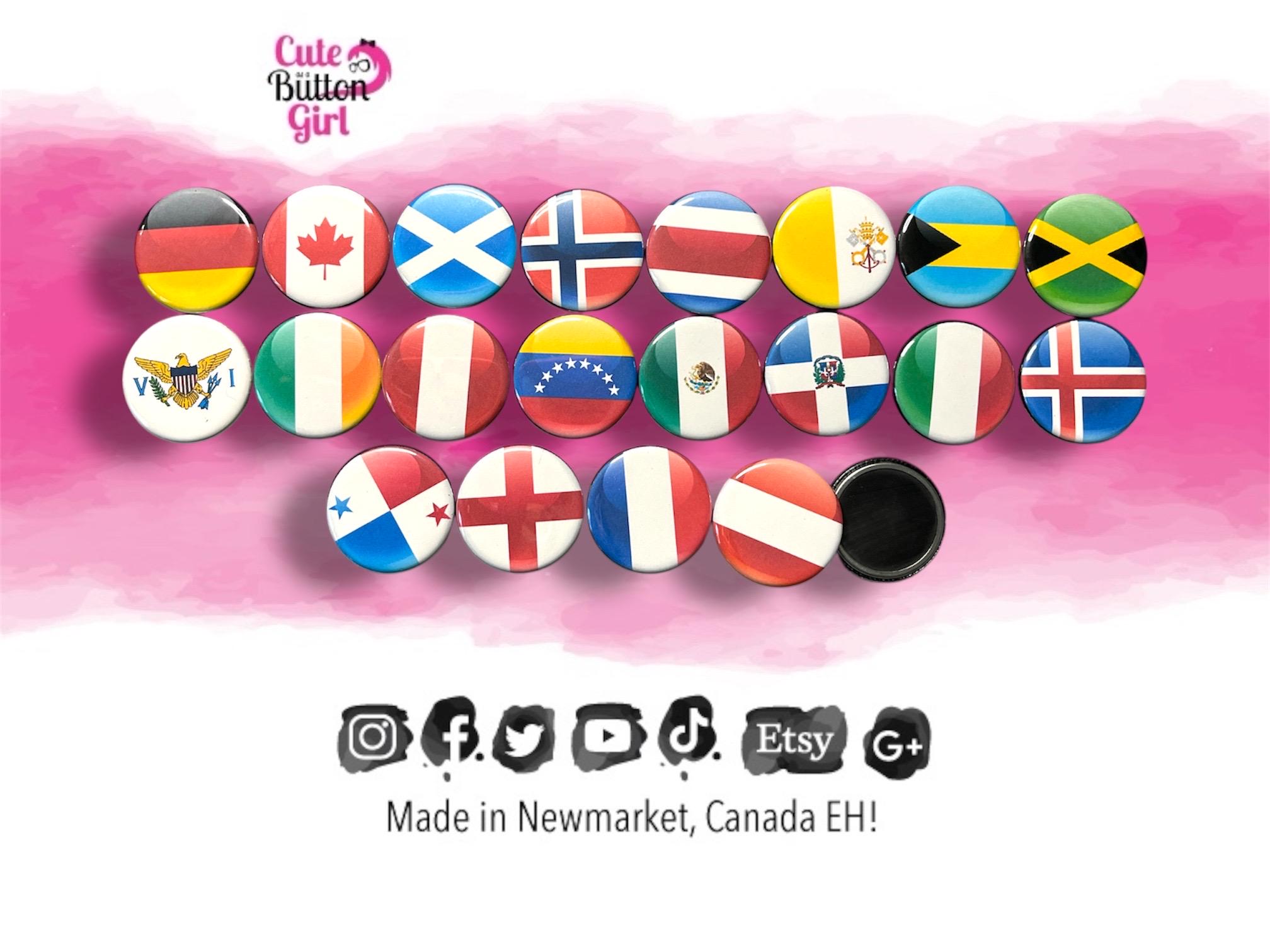 1.25in & 2.25in Flags of the World - Etsy