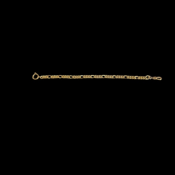 Antique Gold Metal Pocket Watch Chain Charm Brace… - image 5