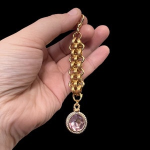 3 7/8” Jakob Bengel Pocket Watch Fob. Art Deco Style Pocket Watch Fob. Art Deco Woven Watch Fob. Deco Lilac Watch Fob. Antique Jakob Bengel.