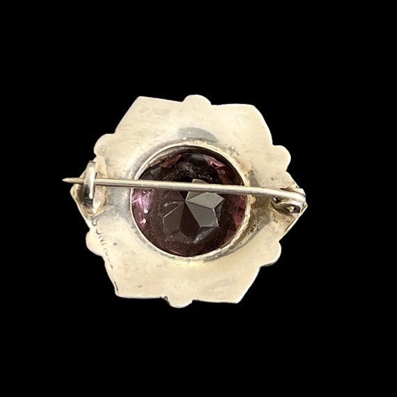 Victorian Scottish Agate Brooch. Sterling Silver … - image 4