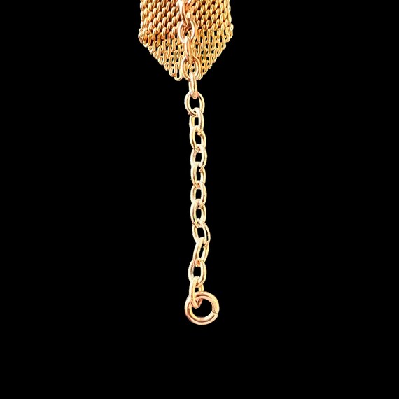 C. 1930’s Mesh Watch Fob with Lanyard Clasp - Gold Filled Watch Fob Signed Peerless - Vintage Gold Filled Watch Chain - Vest Clip Watch Fob View 4