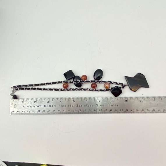 Artisan Asymmetrical Agate Stone Bead Necklace. S… - image 8