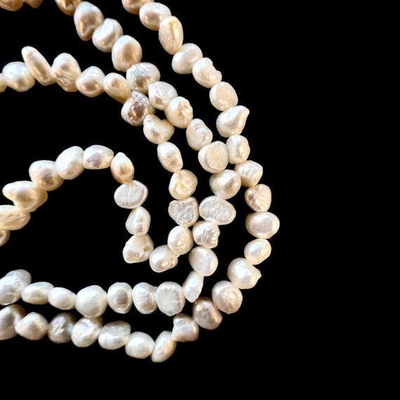 32” Long Pearl Necklace. Long White Pearl Necklac… - image 3