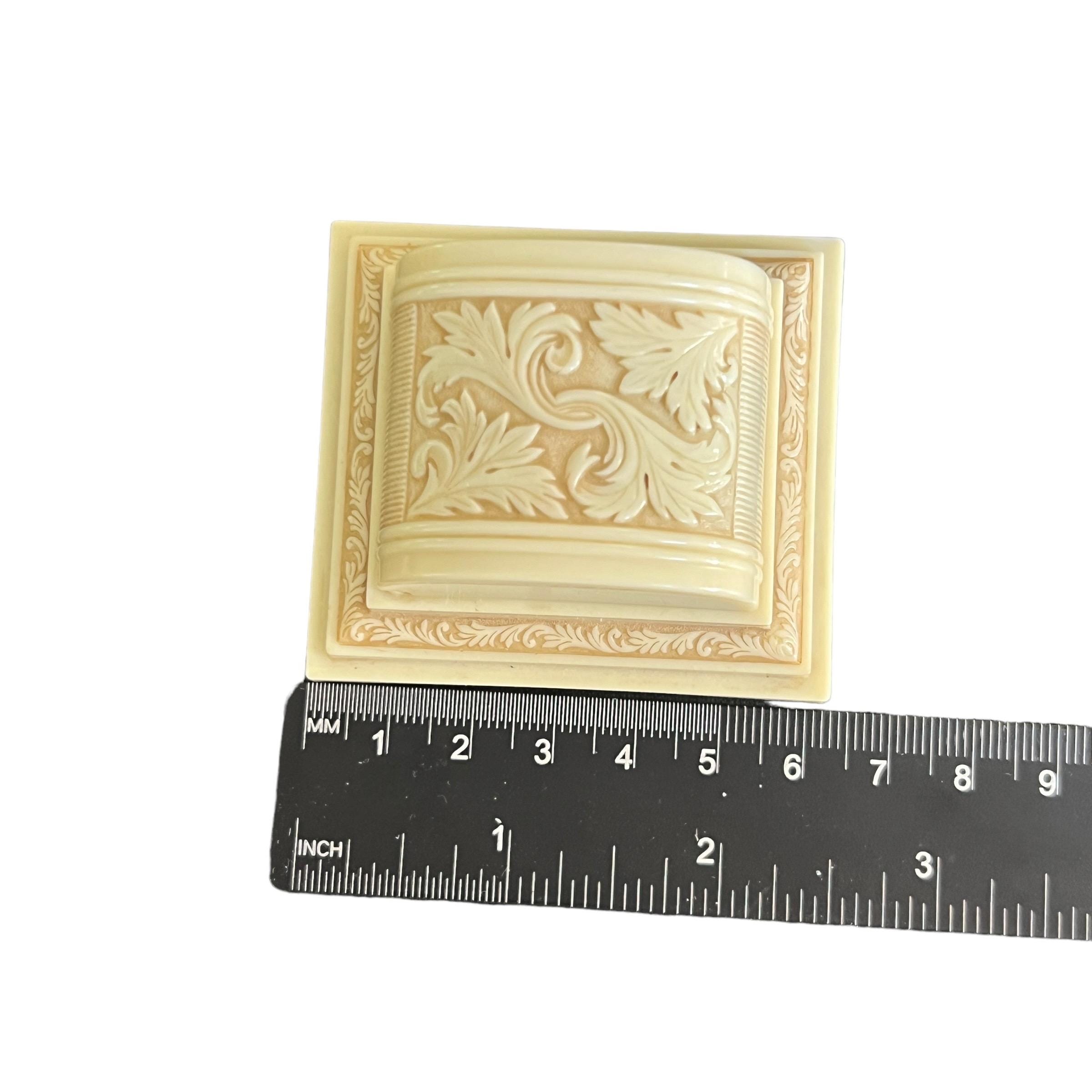 Art Deco Embossed Celluloid Engagement Ring Box - 1930's