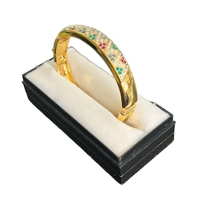 Signed Butler Rhinestone Bracelet - Butler Hinged Bracelet Canada - New Stock Butler Bracelet in Original Box Fifth Avenue Collection