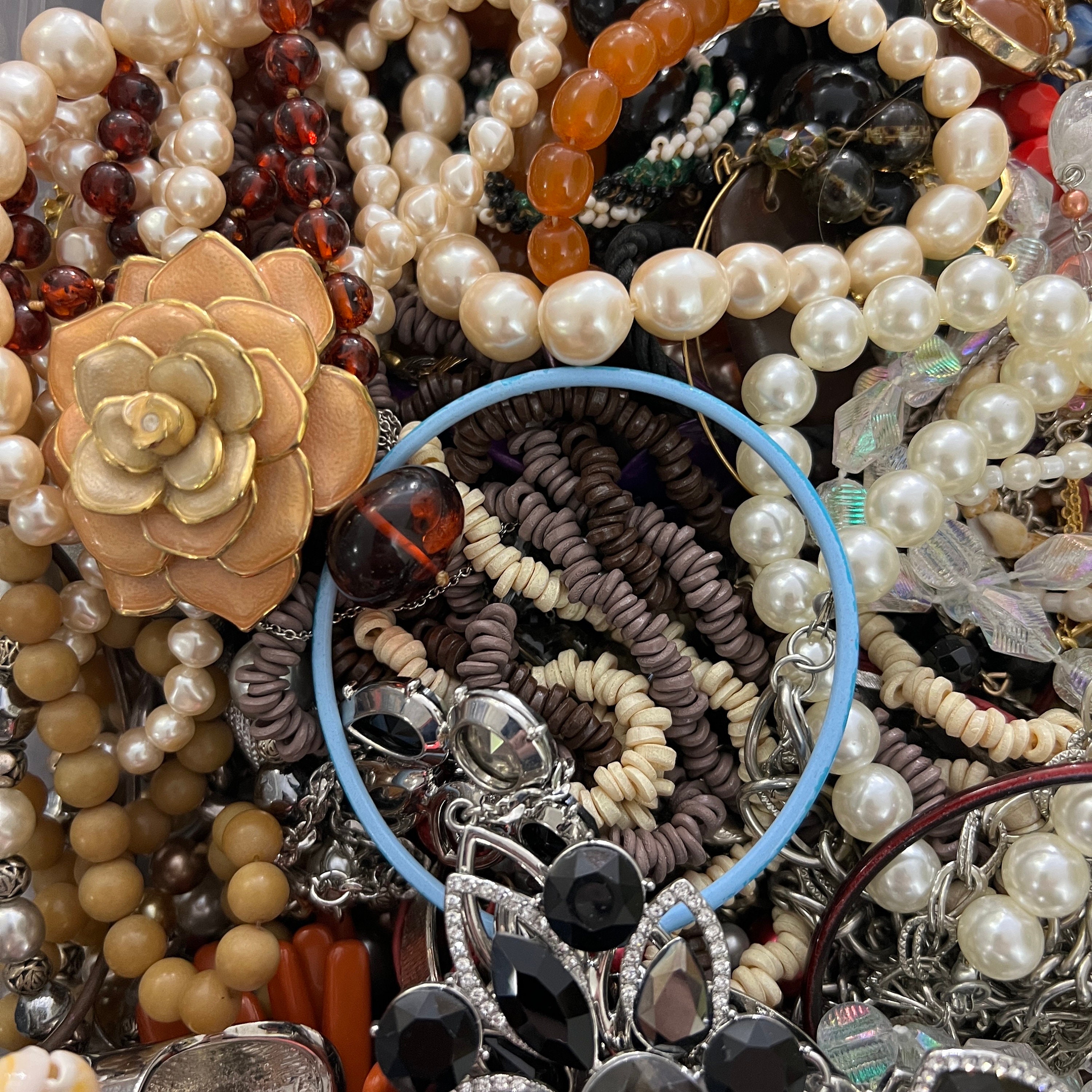 3 LB Wearable Estate Jewelry Lots - Intact Vintage Costume