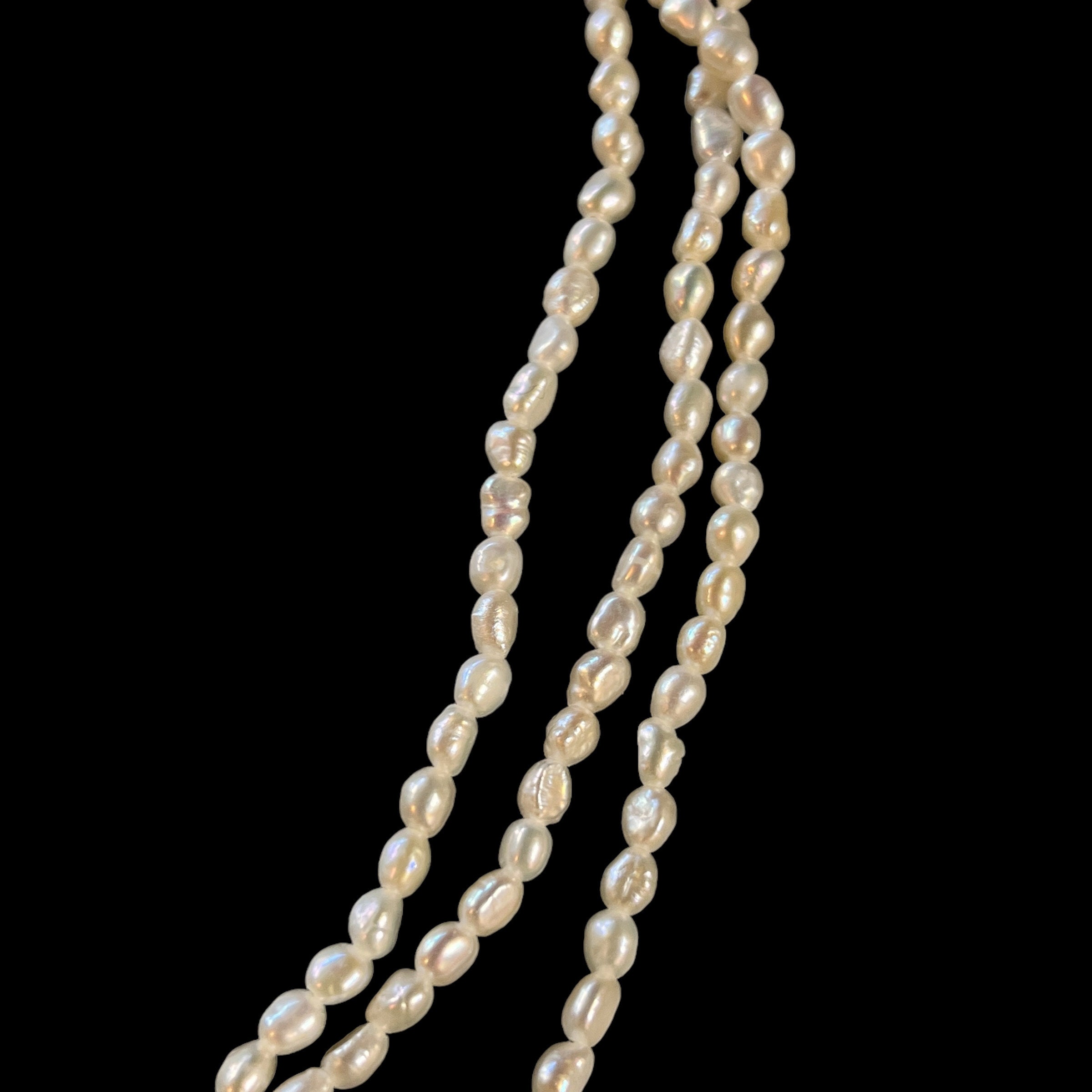Natural Freshwater Seed Pearl Necklace, Rice Pearl Necklace