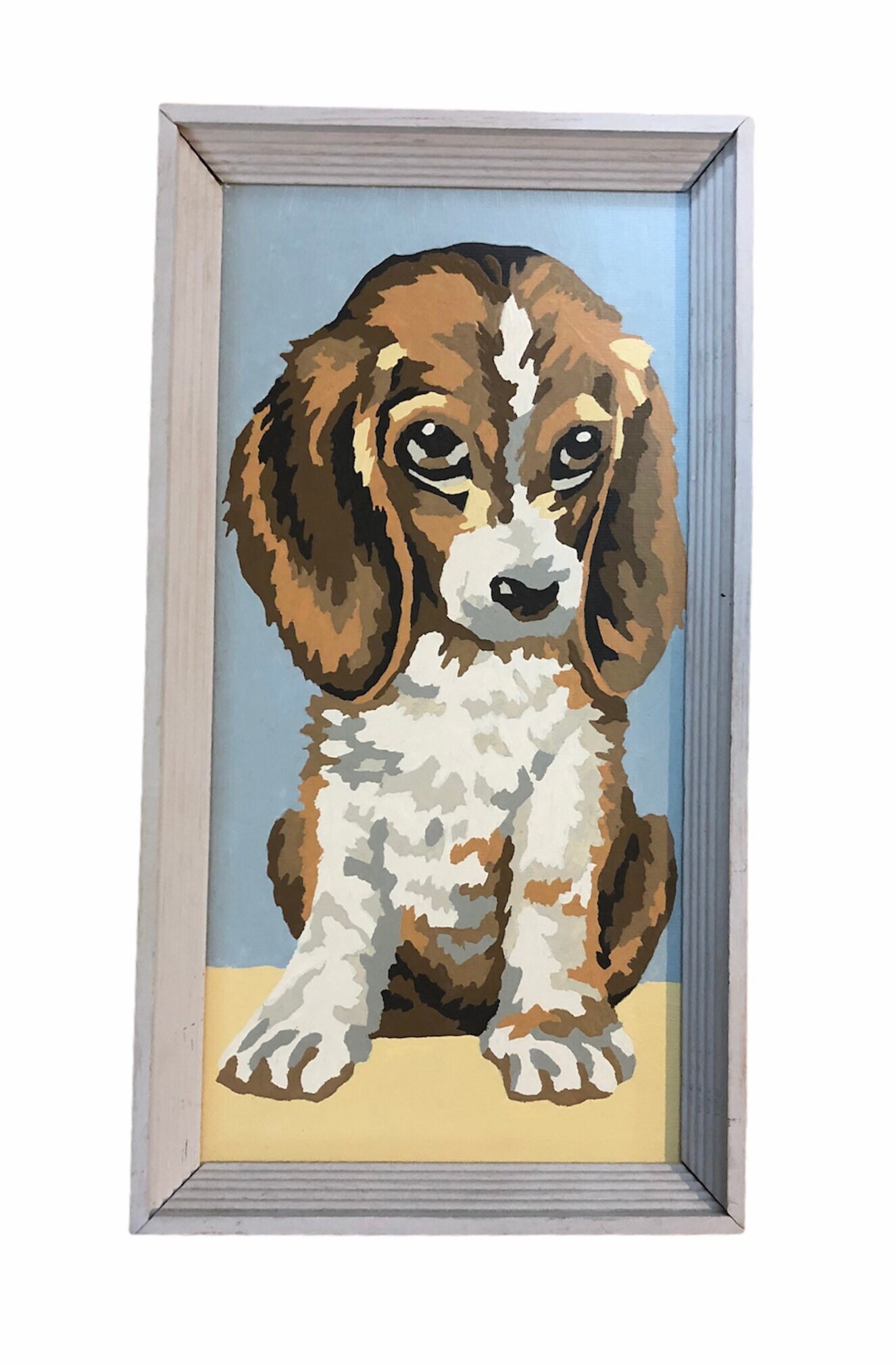 Dog Paint by Number / Beagle Paint by Number / Framed Paint by Number of Dog / Completed PBN